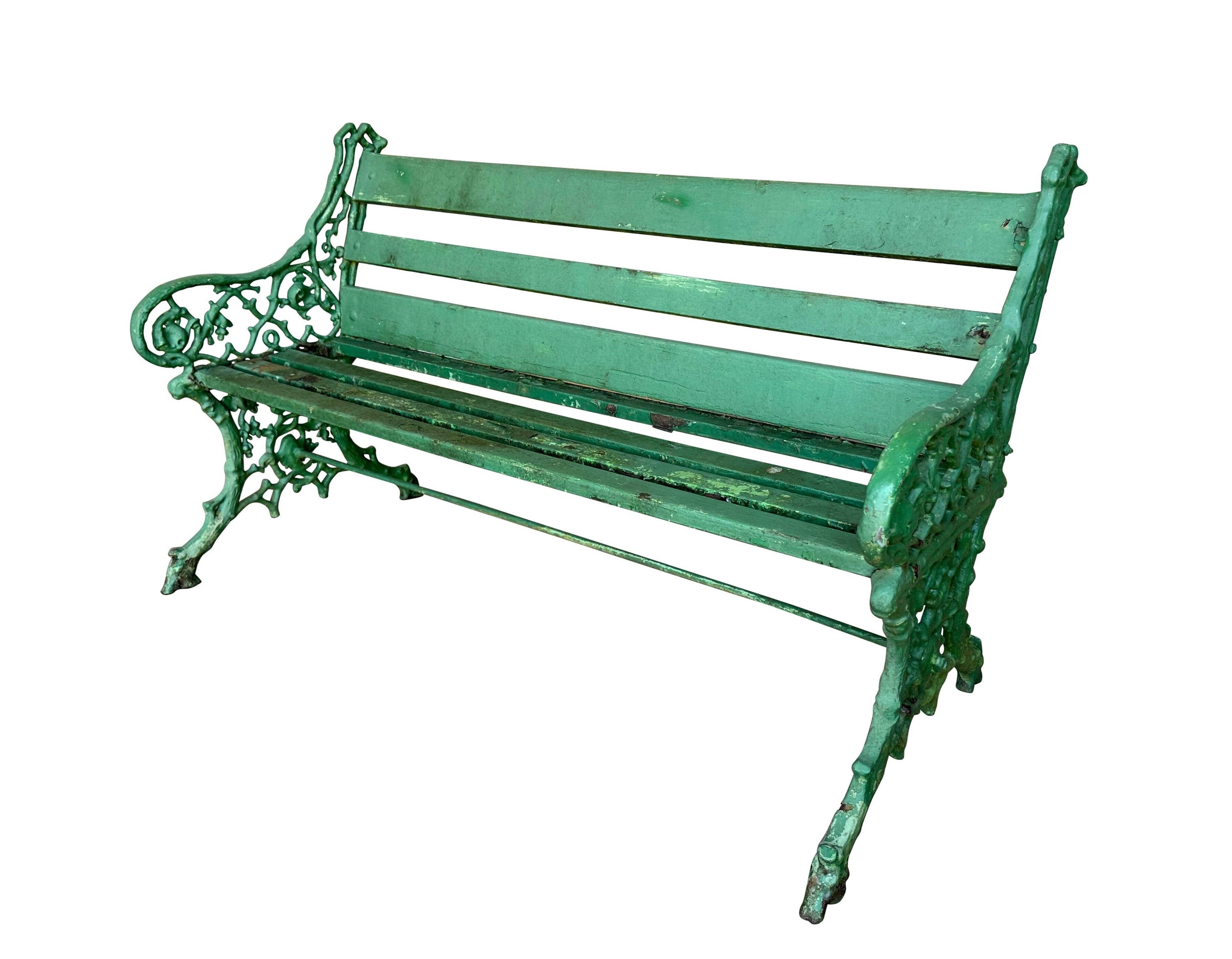 Reclaimed Cast Iron Decorative Garden Bench - 9913