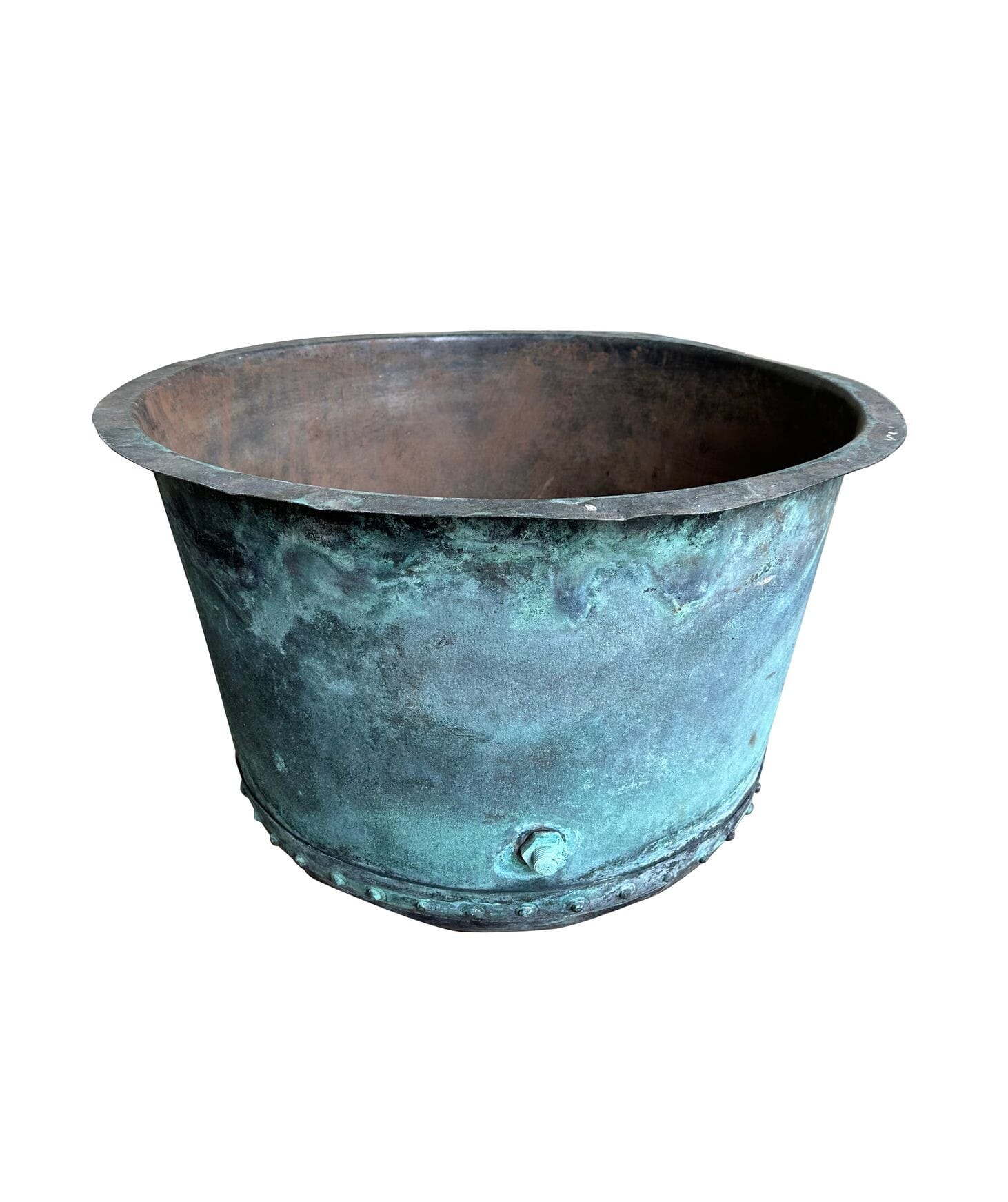 Original Victorian Outdoor Copper Garden Planter / Pot - 9992