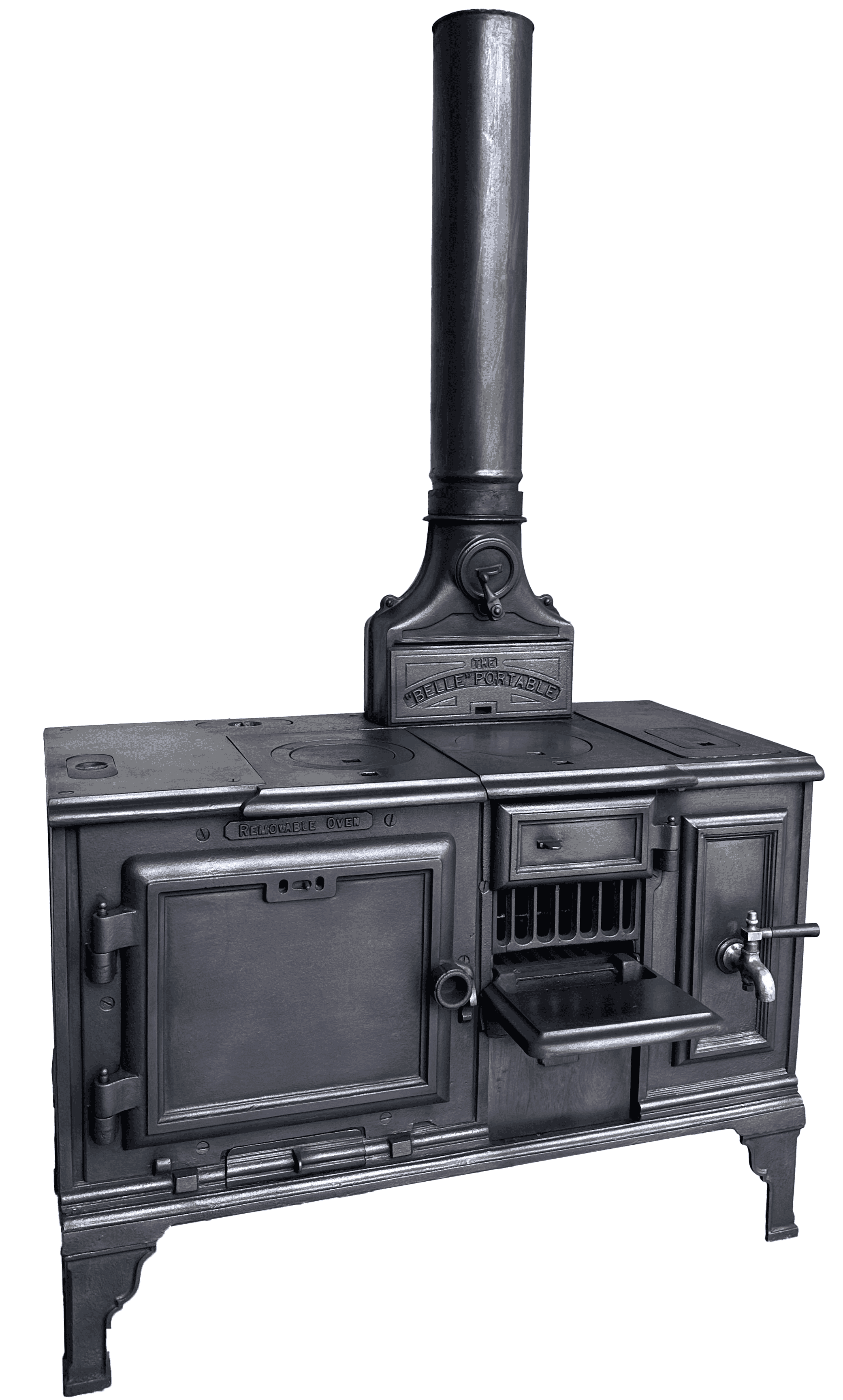 Antique Cast Iron Kitchen Range by Belle Portable - 9922