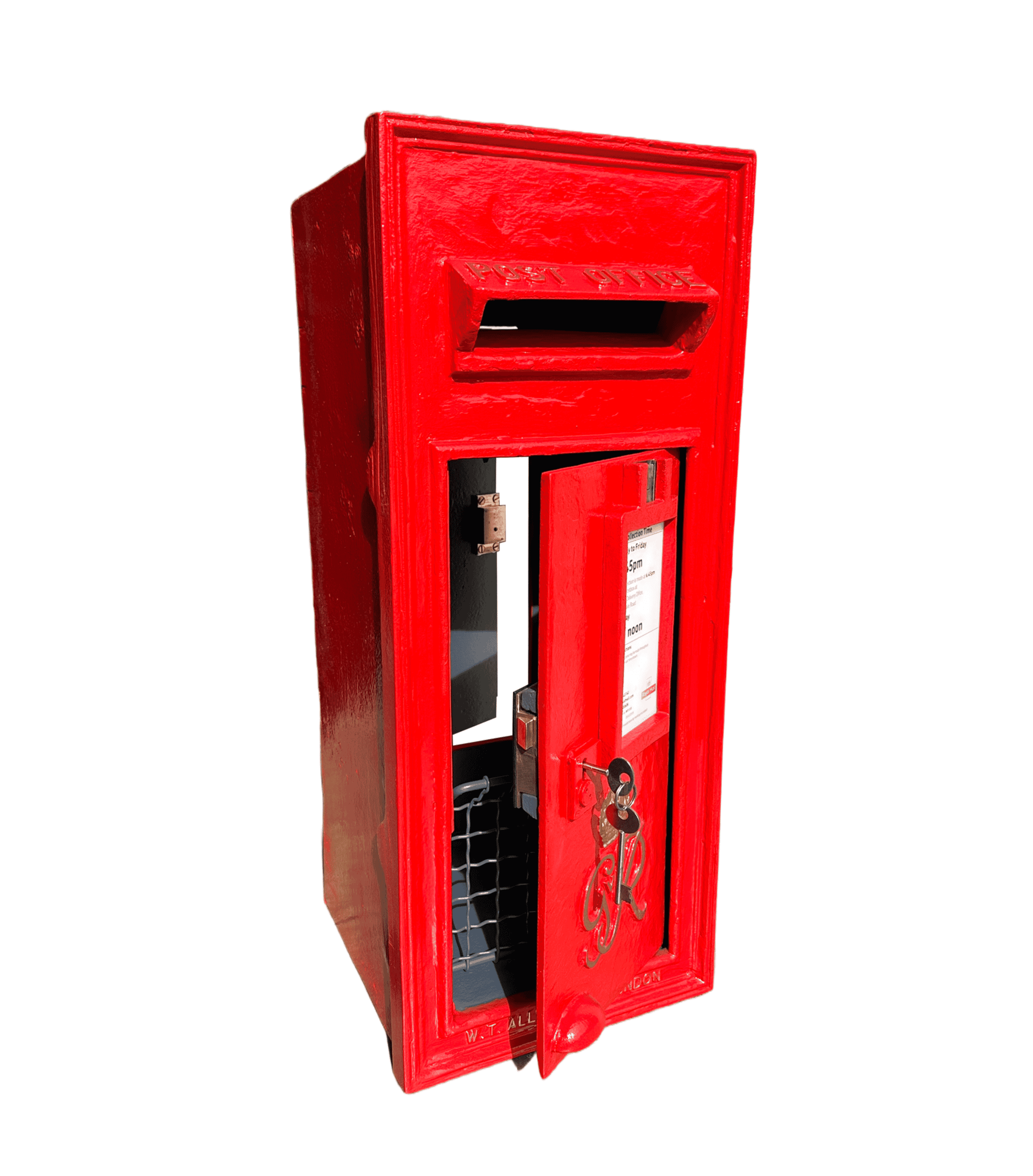 Original George VI Cast Iron Post Box with Rear Door