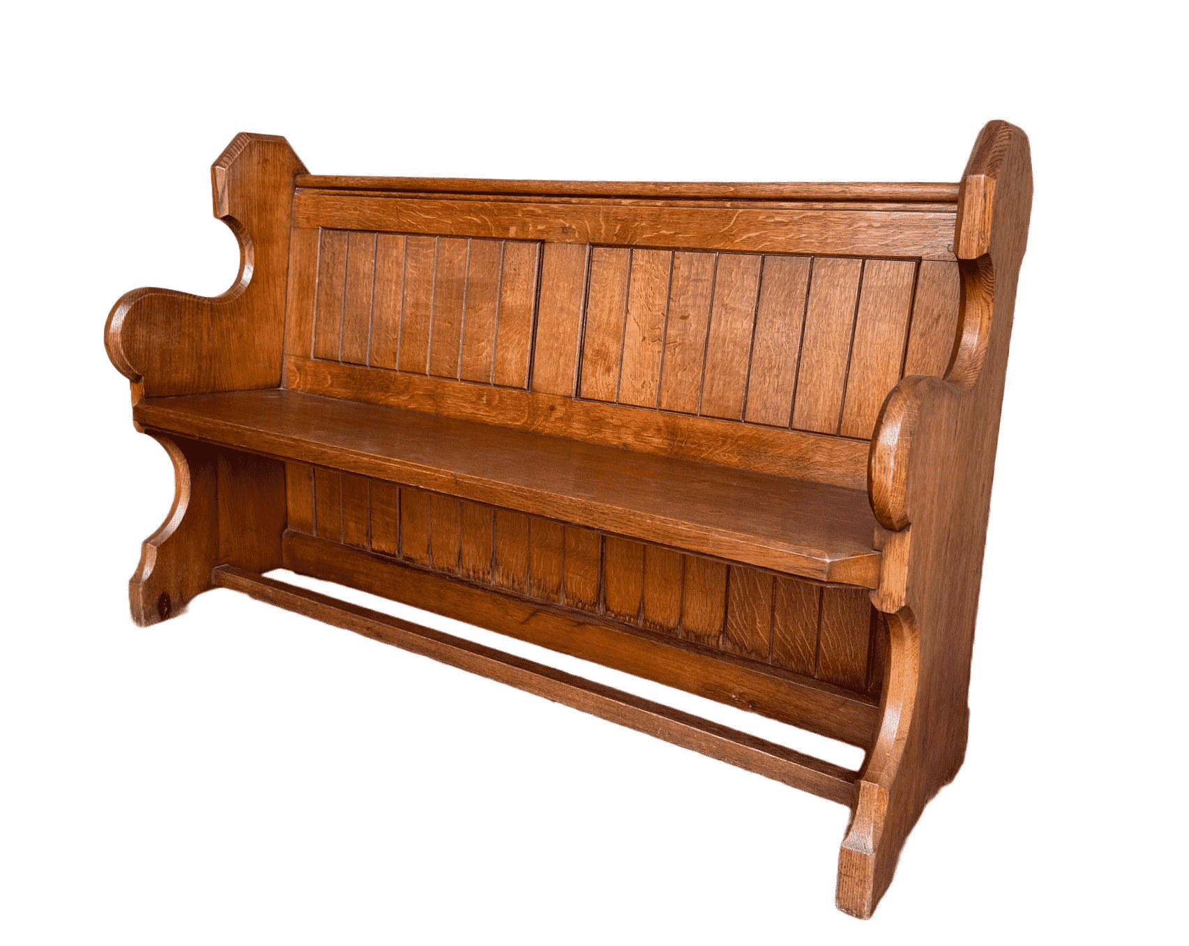 Solid Oak Antique Reclaimed Church or Chapel Pew - 10042
