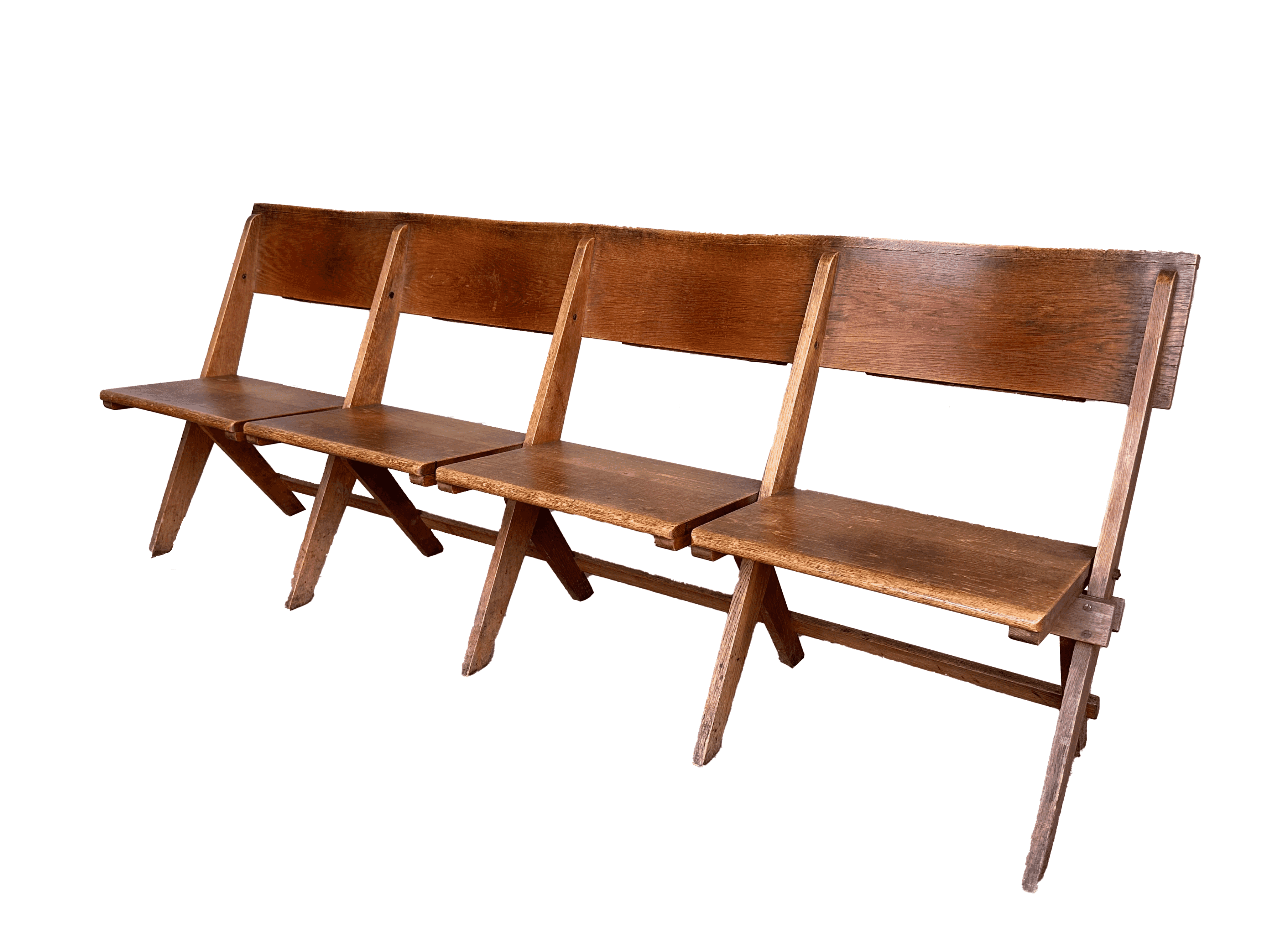 Genuine Solid Oak Folding Church Chairs - 10023K