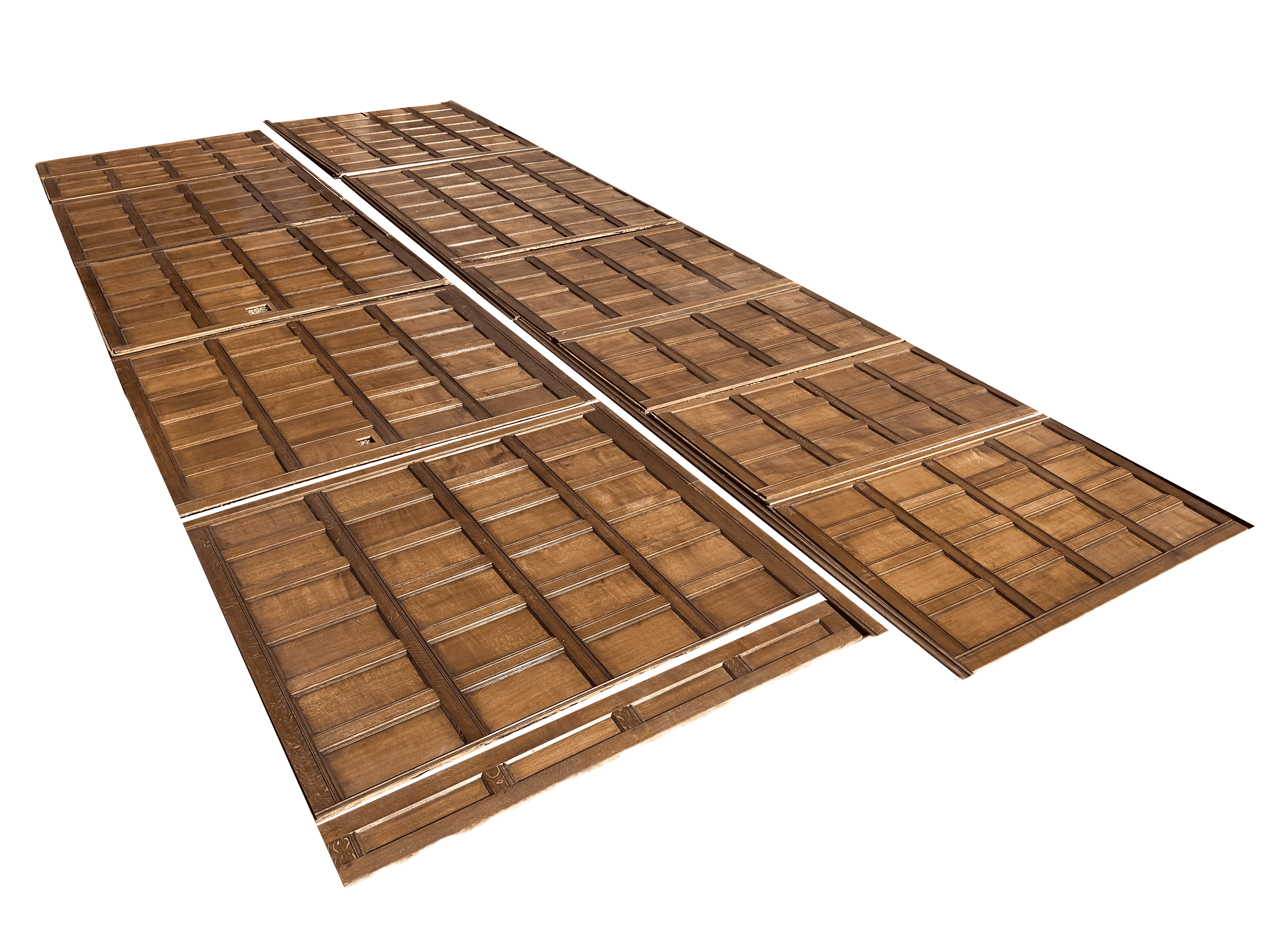 Reclaimed Solid Oak Wall Panelling With Skirting and Dado - 10030