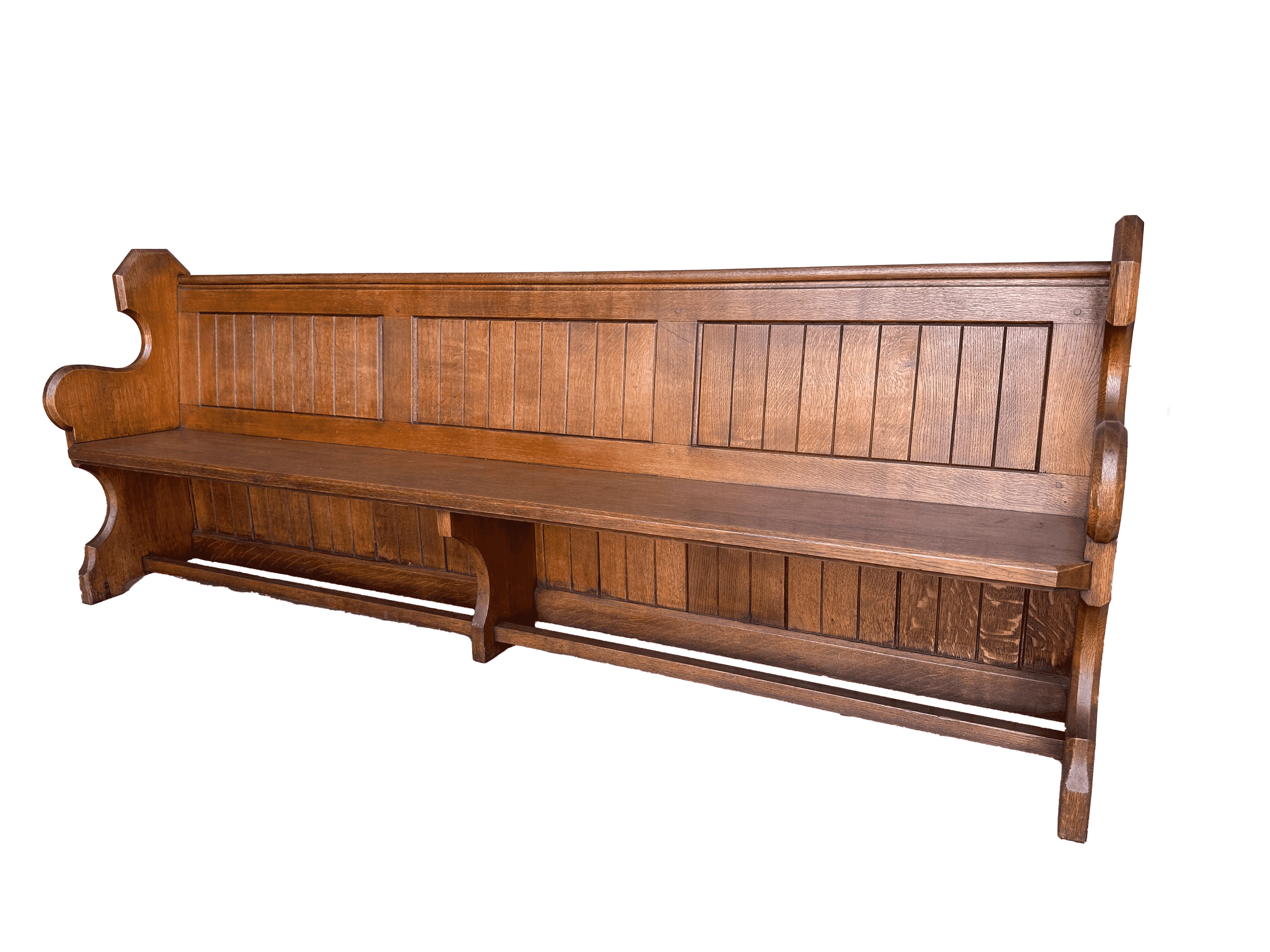 Salvaged Church Pew Made Of Solid Oak - 10037