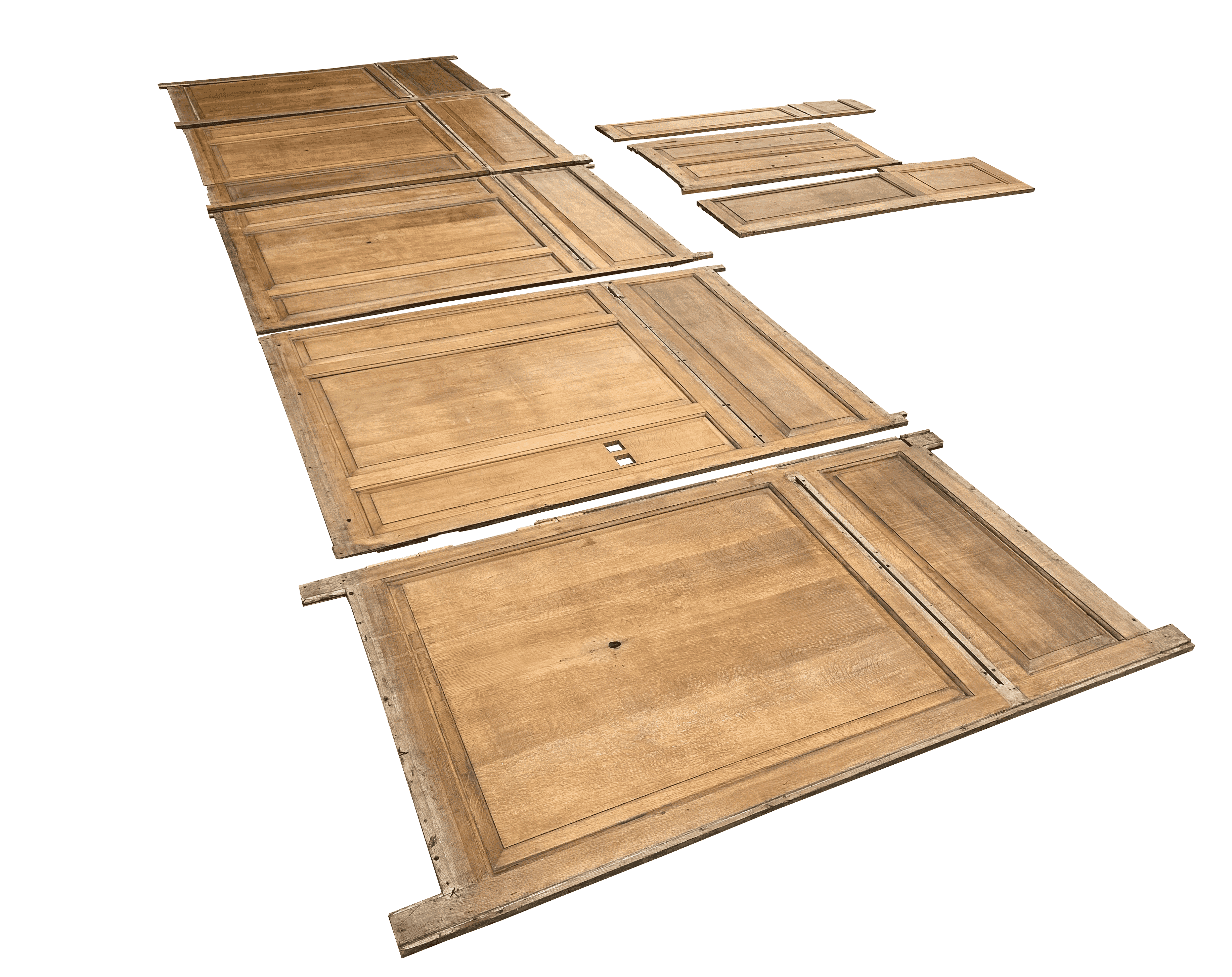 Antique Reclaimed Solid Oak Large Wall Panelling - 9981