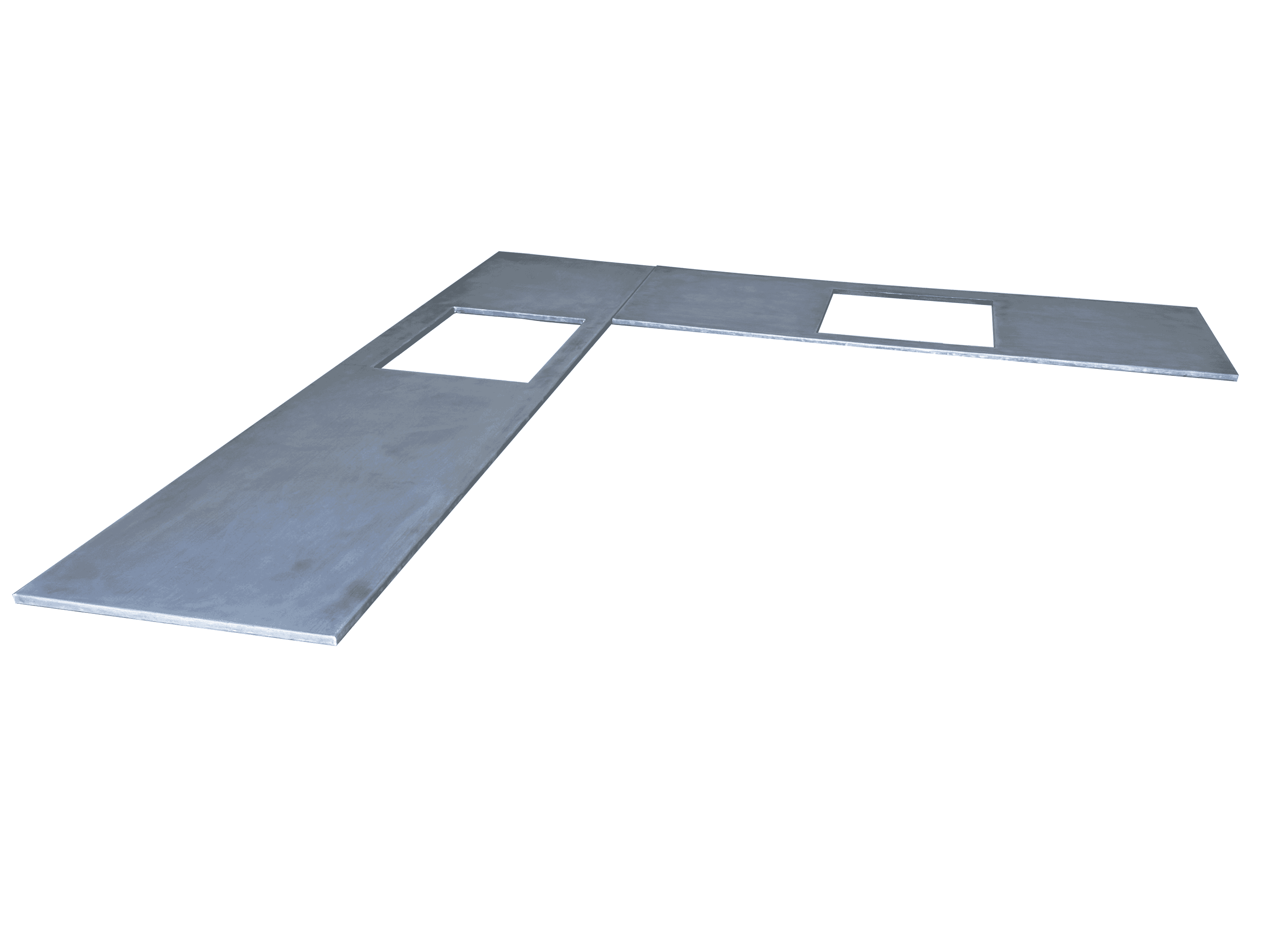 Bespoke Kitchen Distressed Antique Zinc Kitchen Worktops - D2103