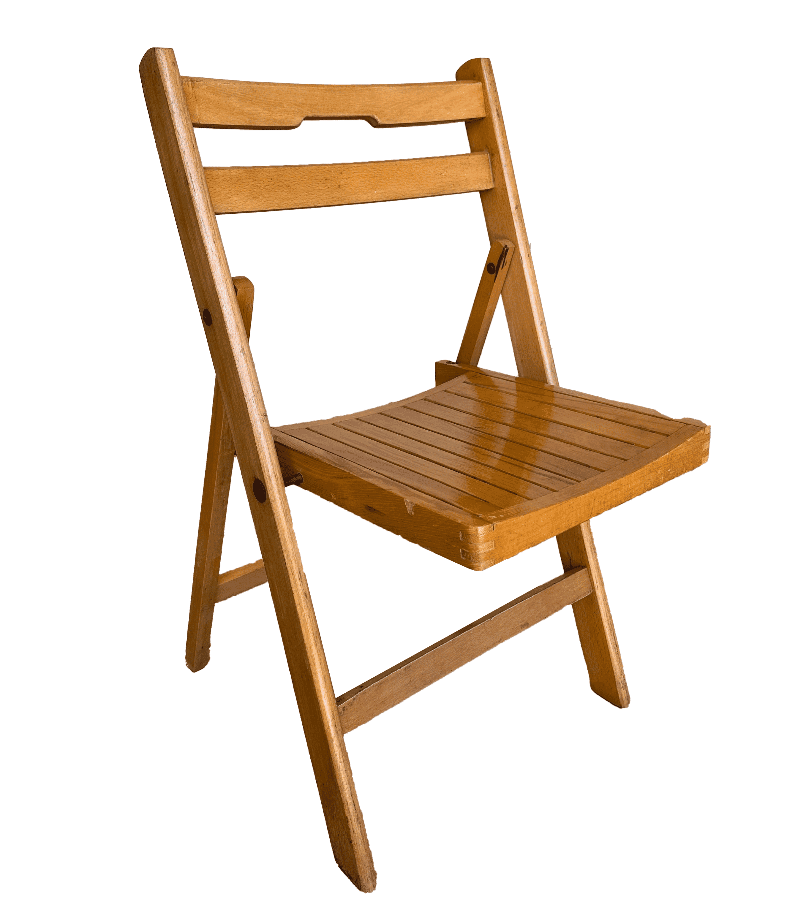 Reclaimed Folding Slatted Bistro Chairs - 10053A