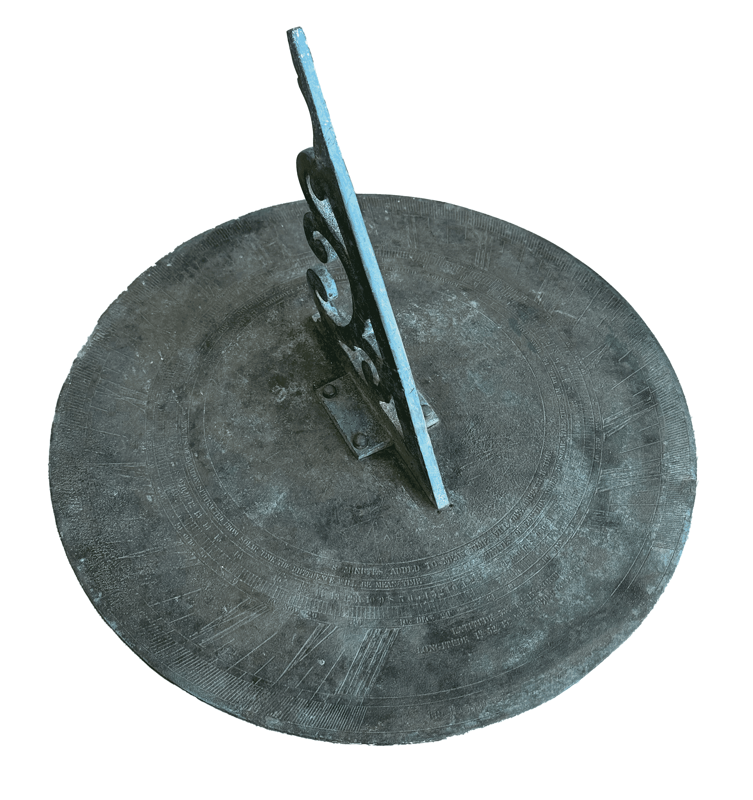 Antique Substantial Stott Brothers Bronze Garden Sundial - 10092