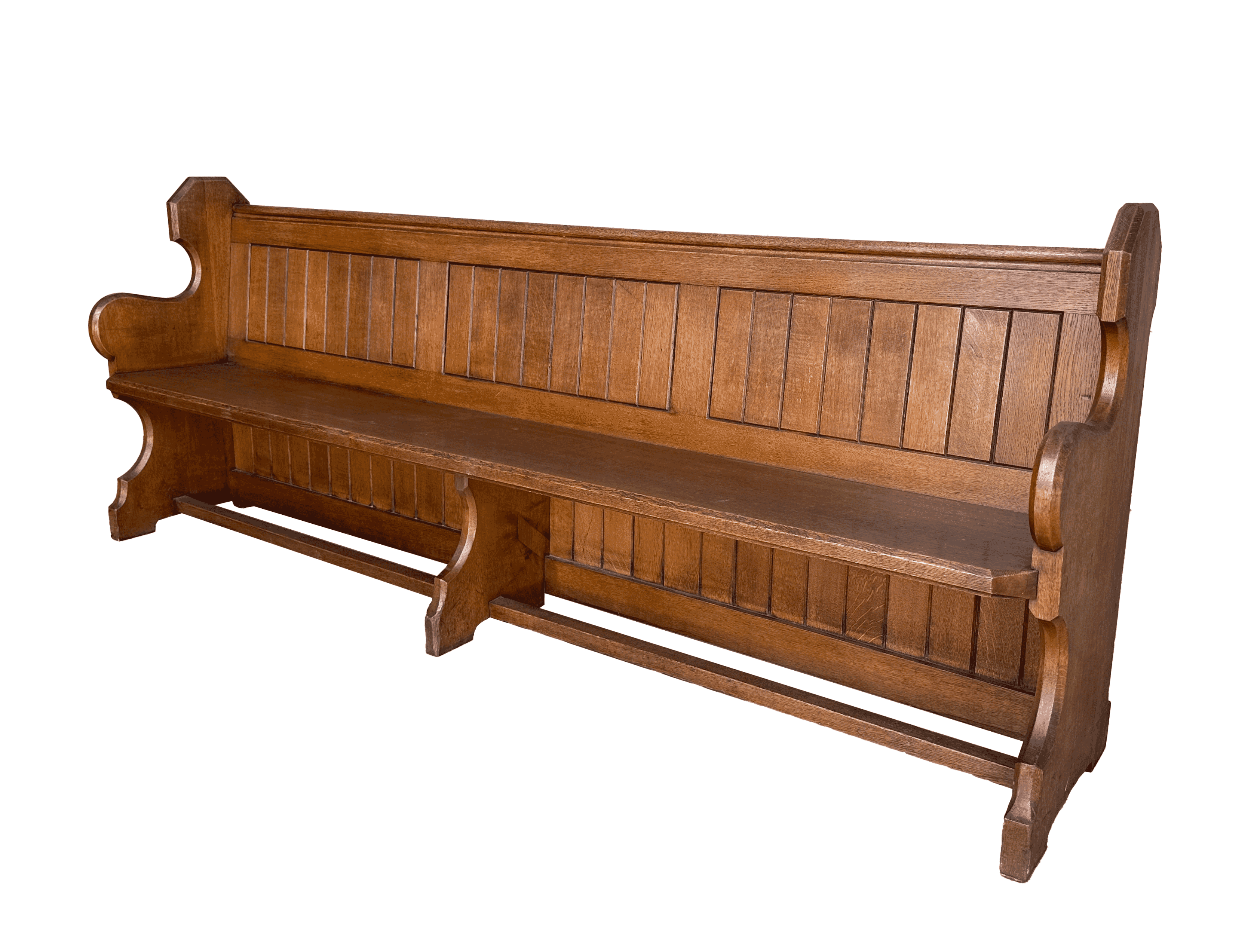 Salvaged Chapel Or Church Solid Oak Pew