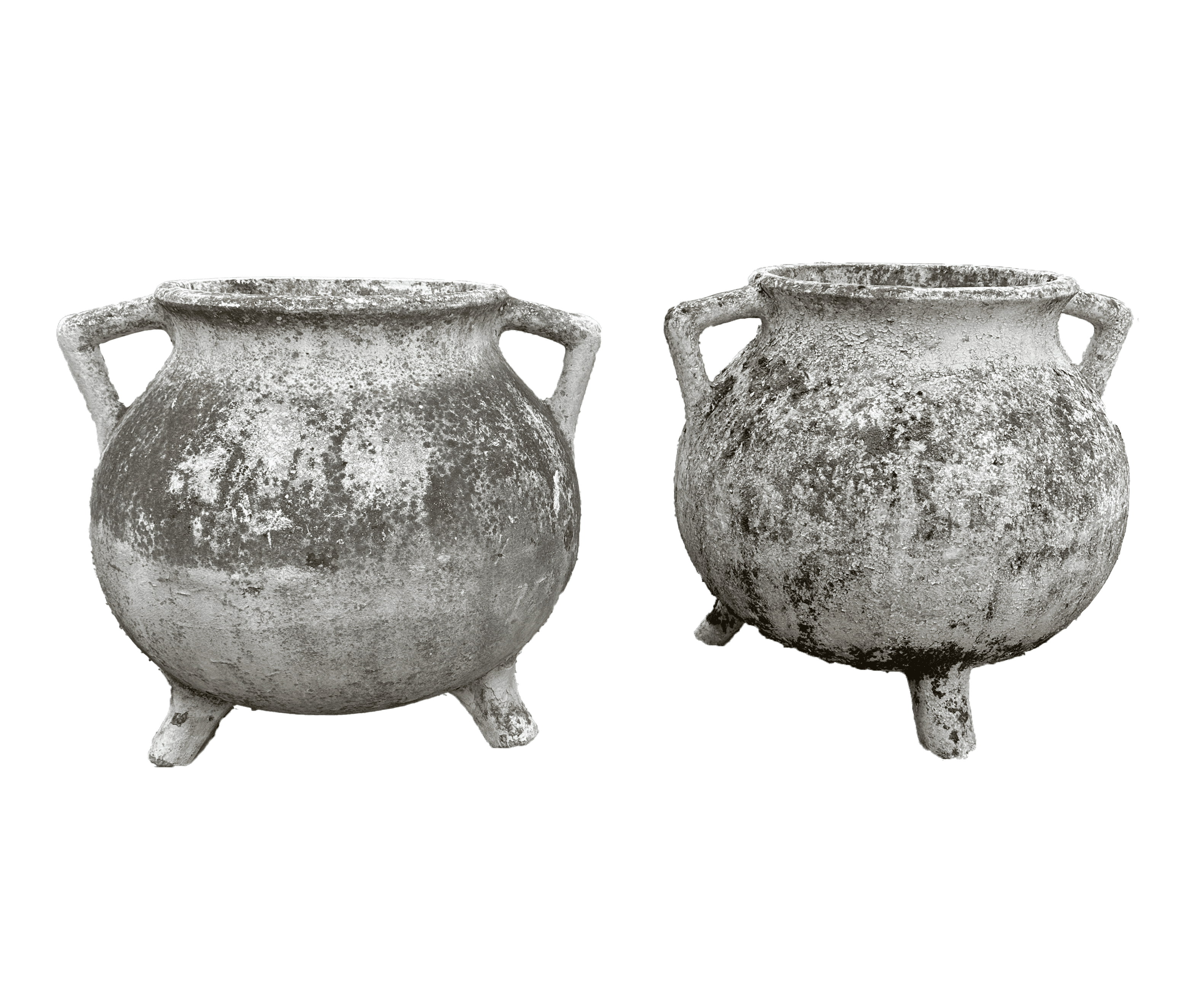 Pair of Genuine Willy Guhl Garden Cauldron Planters - 10091