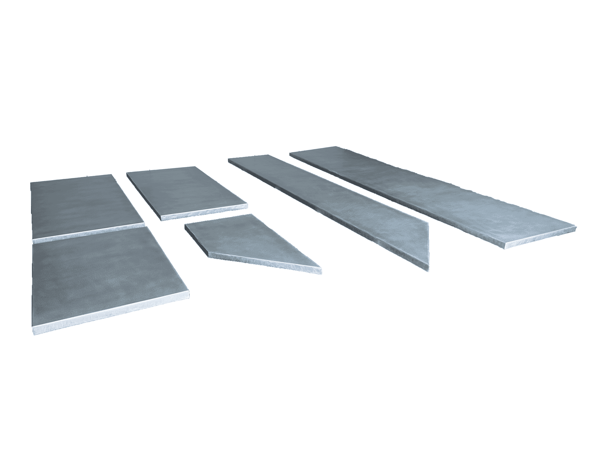 Handmade Bespoke Kitchen Matt Zinc Worktops - D2108