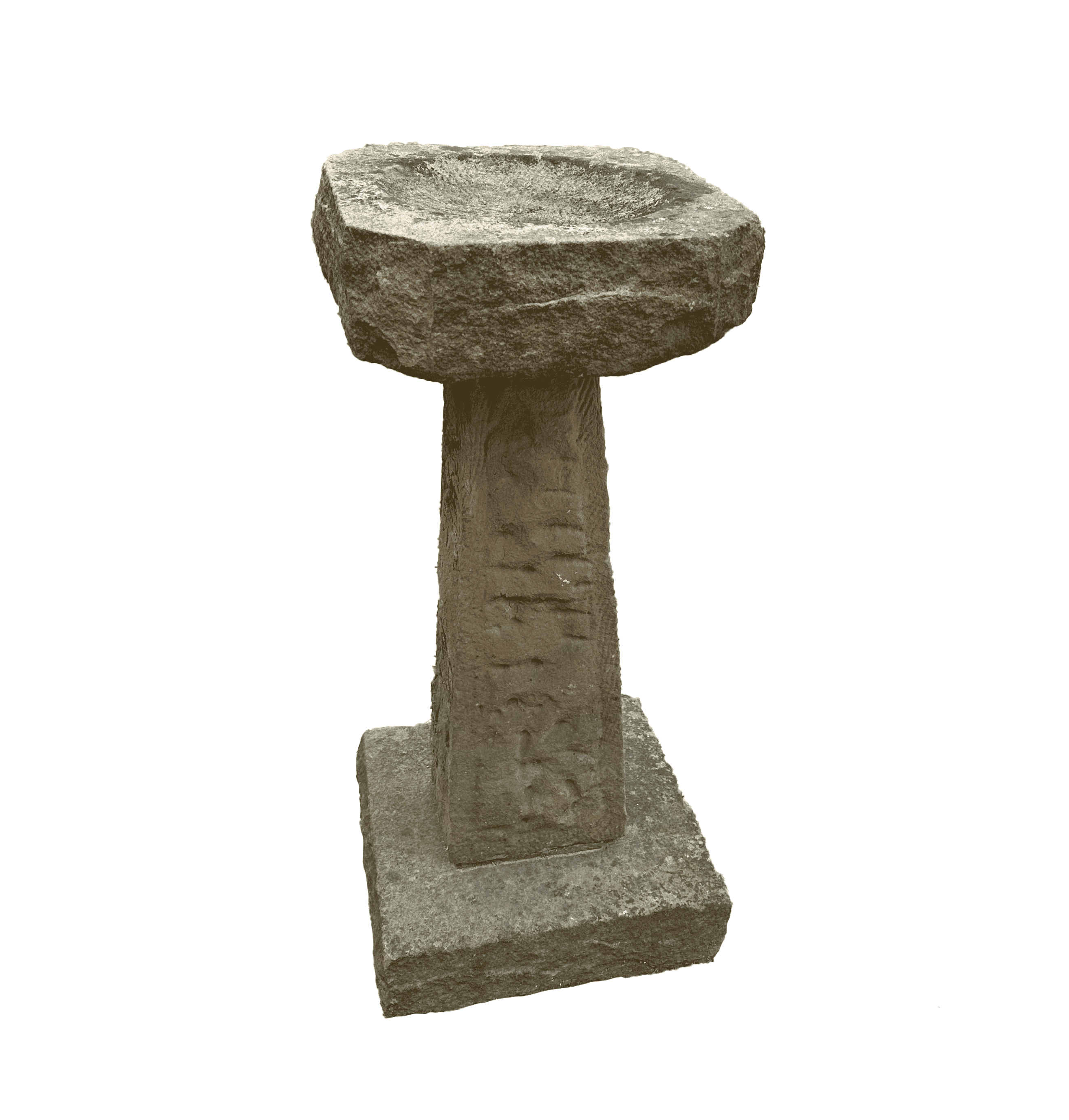 Victorian Hand Carved Stone Outdoor Garden Bird Bath - 10068