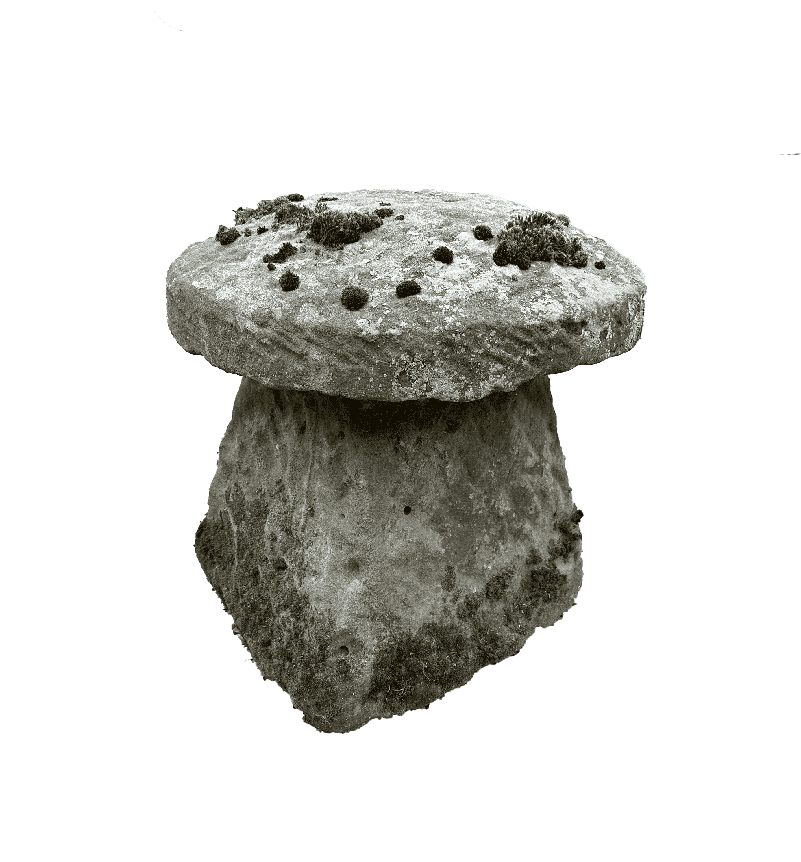 Antique Reclaimed Small Old Garden Staddle Stone - 10071B