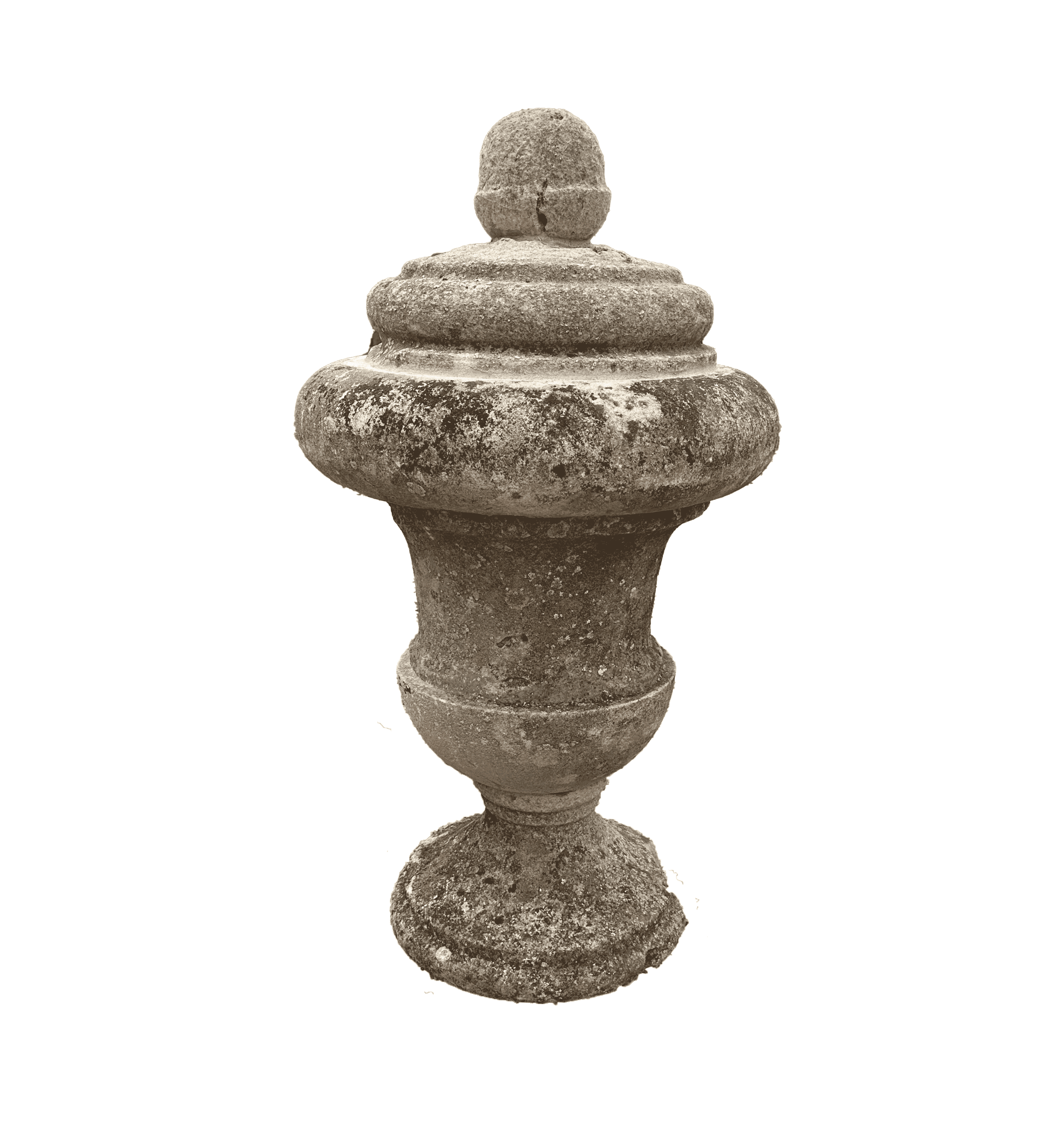 Antique Hand Carved Stone Decorative Finial - 10047