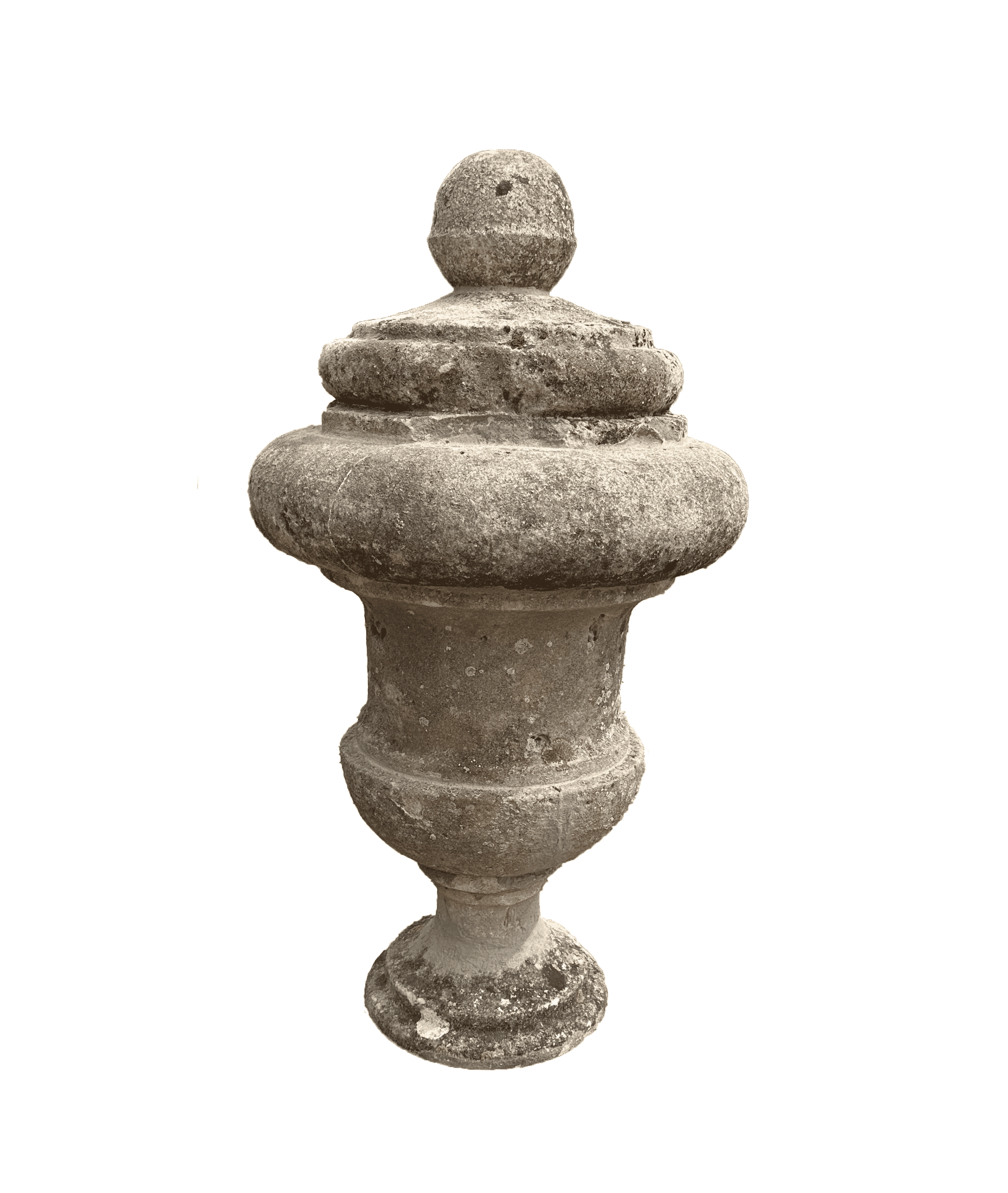 Antique Reclaimed Hand Carved Stone Decorative Finial