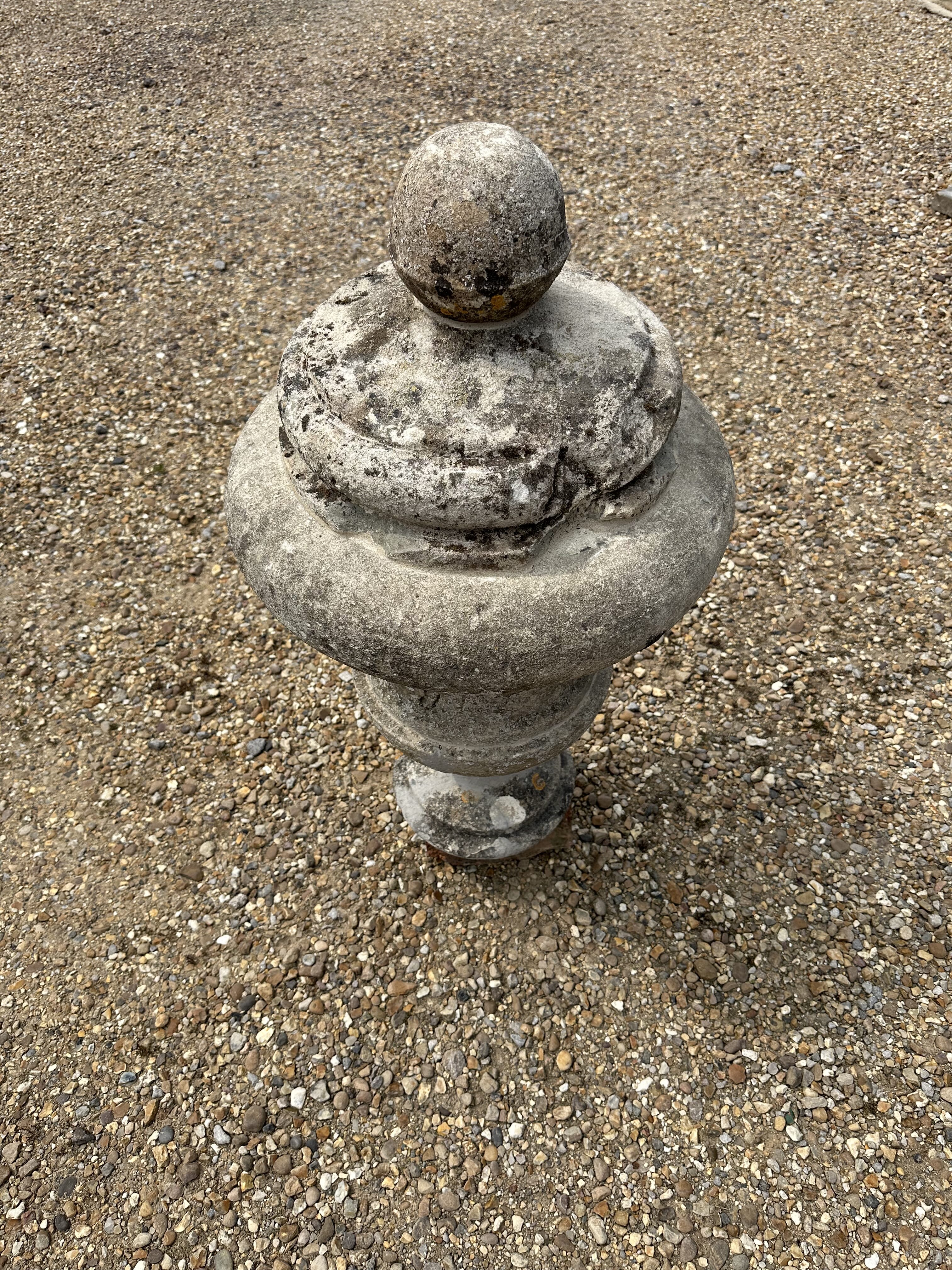 Hand Carved Stone Decorative Finial
