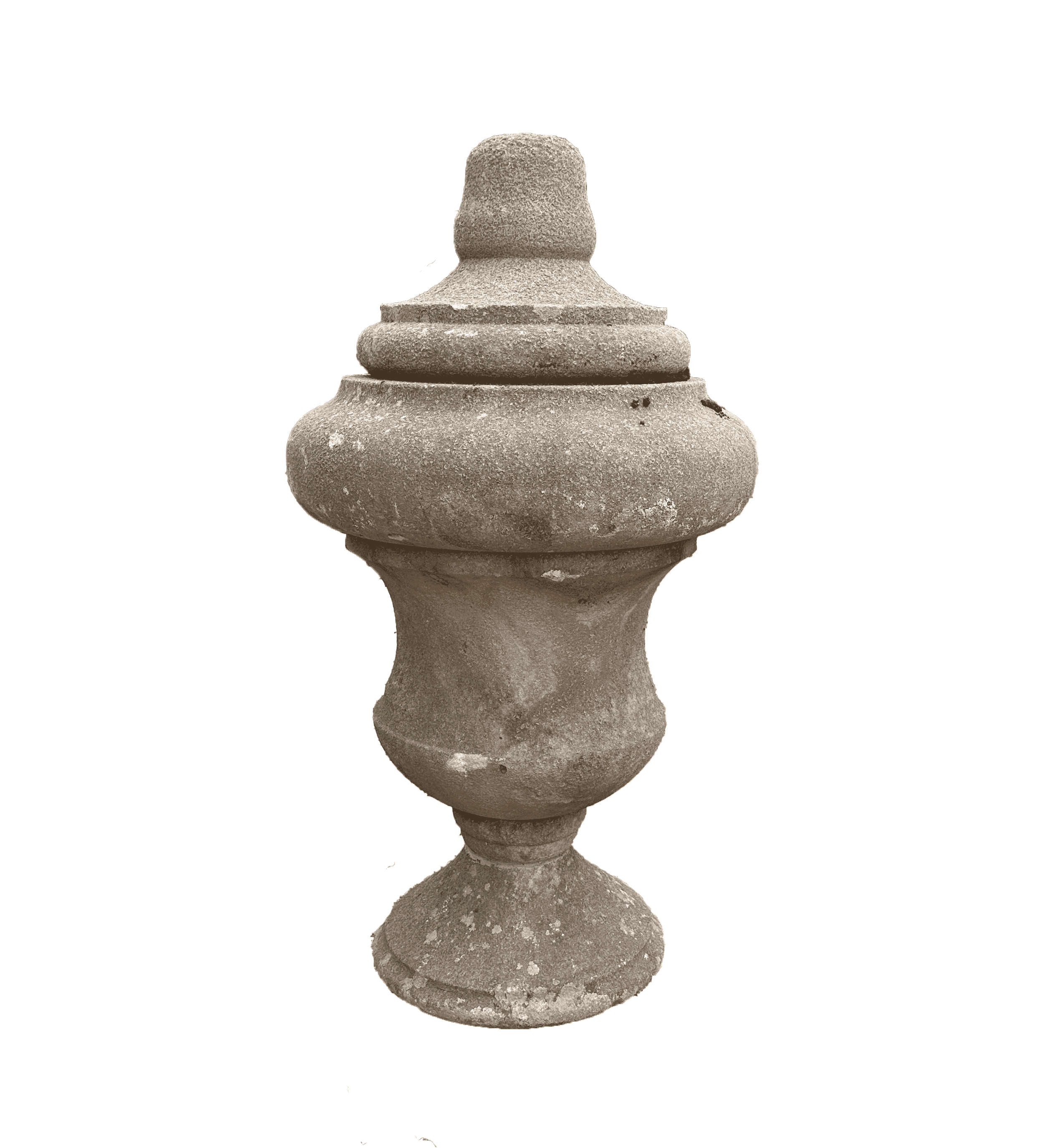 Antique Salvaged Hand Carved Stone Decorative Finial - 10049
