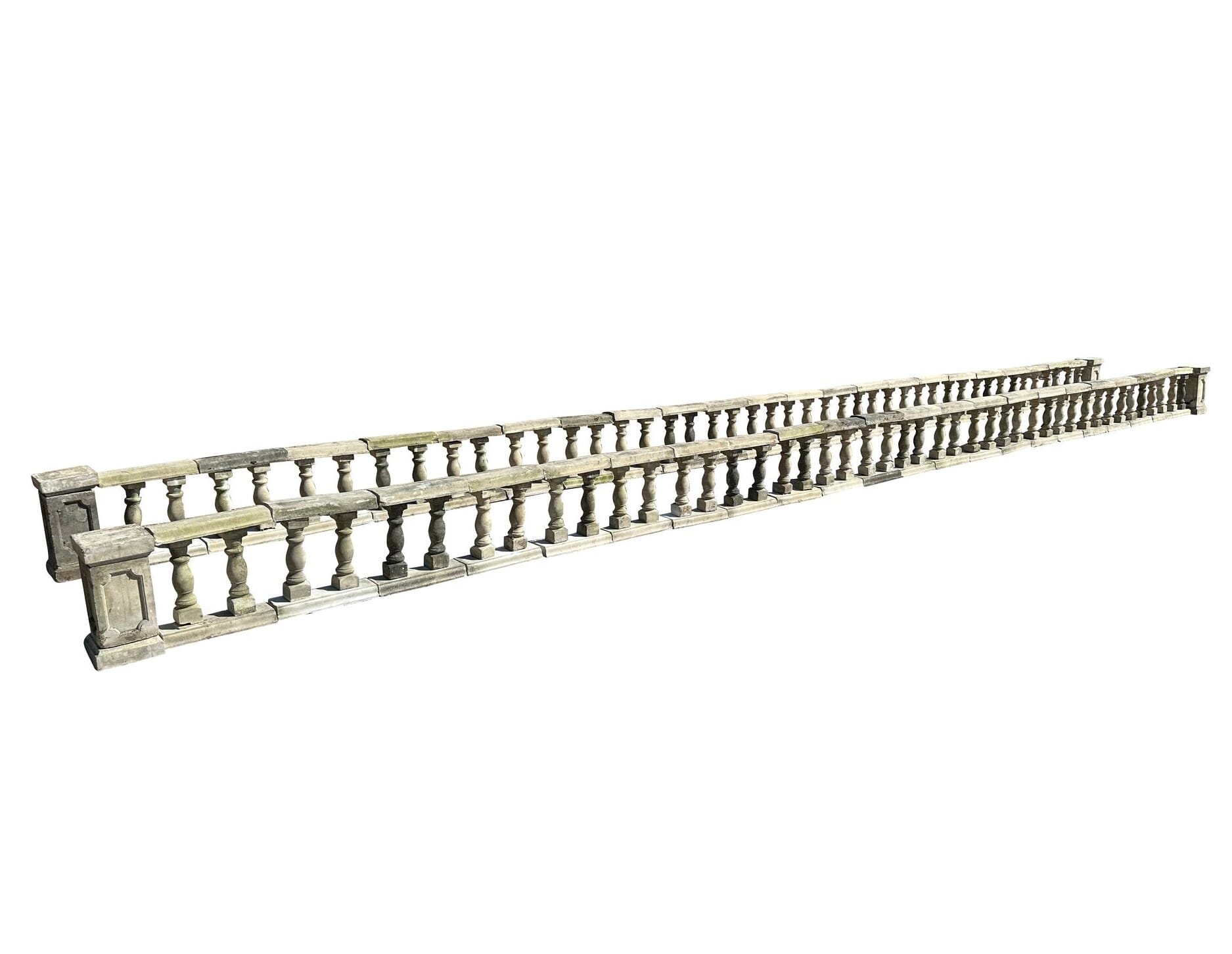 Large Run of Reconstituted Stone Garden Balustrades - 9785