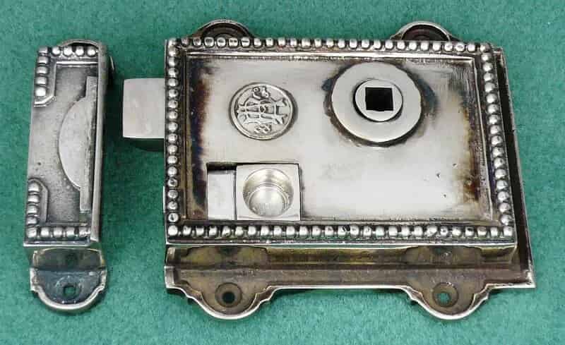 Antique Nickel Regency Rim Latch