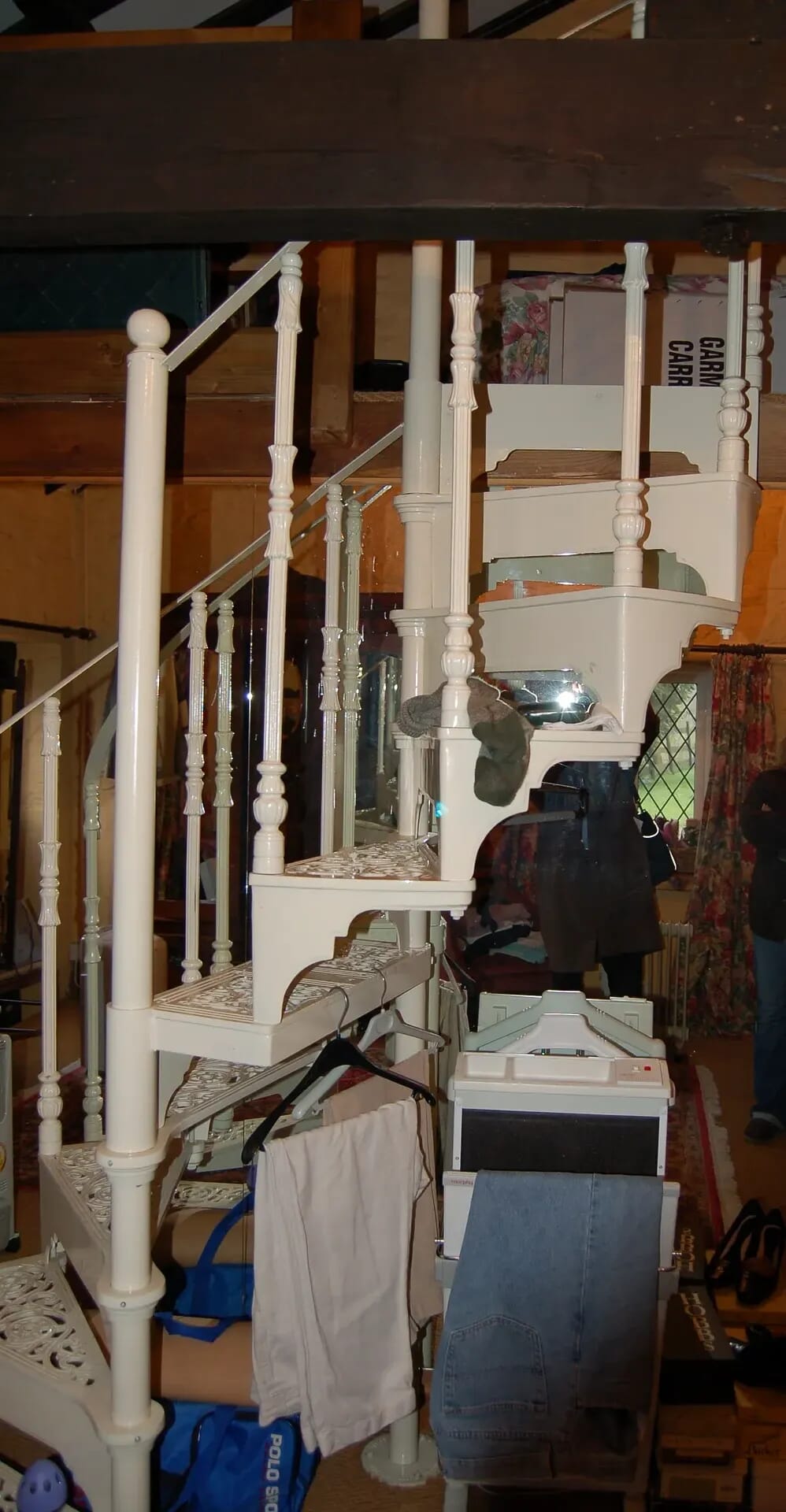 Salvaged cast metal substantial spiral staircase - 4468