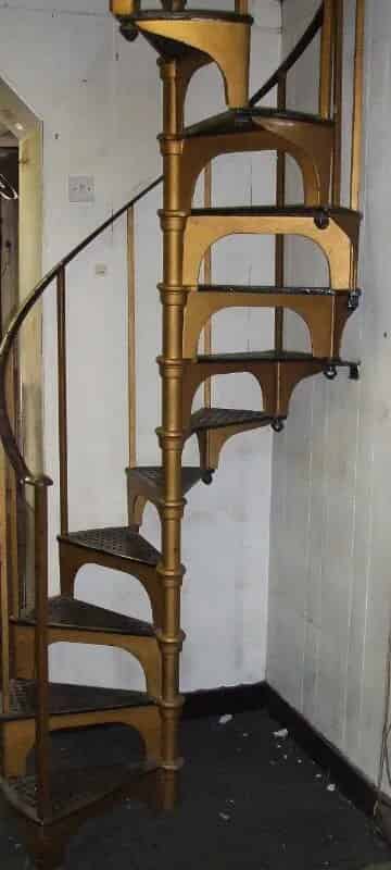 Salvaged Antique cast iron spiral staircase from London