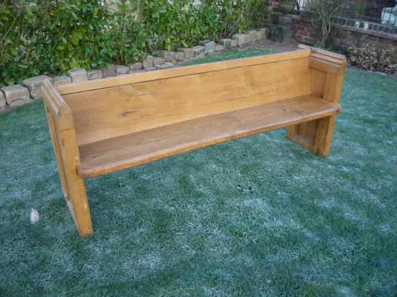 Large Genuine Antique Oak Church Pew