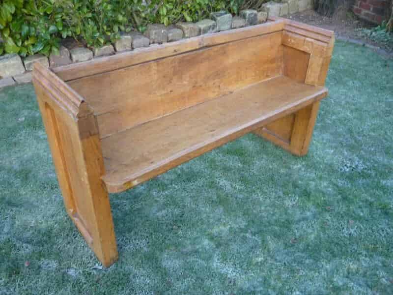 Medium Antique Oak Church Pew