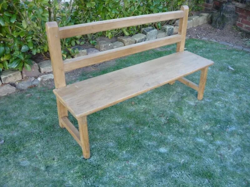 Orignal Victorian Pine Bench - suitable for kitchen tables - 4480