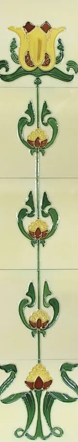 Set of 10 Cast Iron Fireplace Hand Painted Tiles LGC083 - LGC083