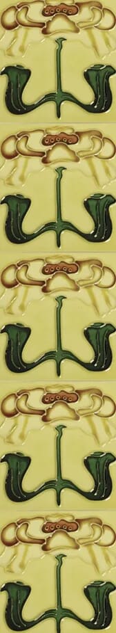 Set of 10 Cast Iron Fireplace Hand Painted Tiles LGC084 - LGC084
