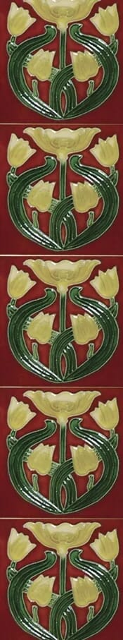 Set of 10 Cast Iron Fireplace Hand Painted Tiles LGC088 - LGC088
