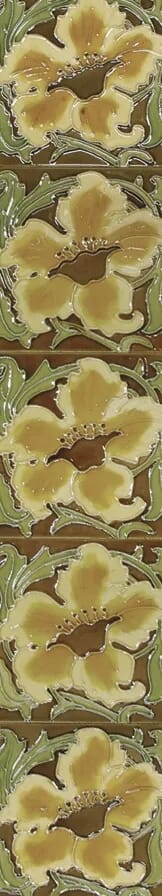 Set of 10 Cast Iron Fireplace Hand Painted Tiles LGC091 - LGC091