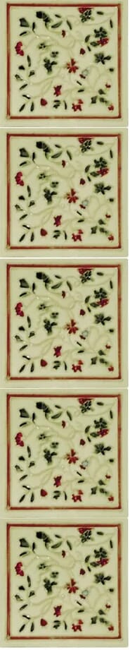Set of 10 Cast Iron Fireplace Hand Painted Tiles LGC094 - LGC094