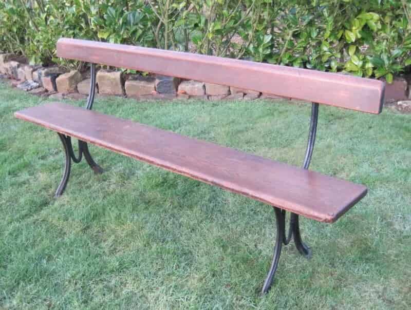 Antique Cast Iron and Wood Railway or Garden Bench