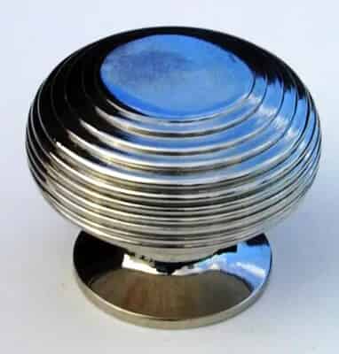 Large Nickel Beehive Cupboard Door Knob