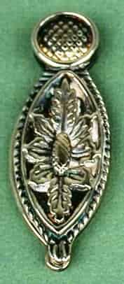 Antique Nickel Thistle Escutcheon Key Hole Cover