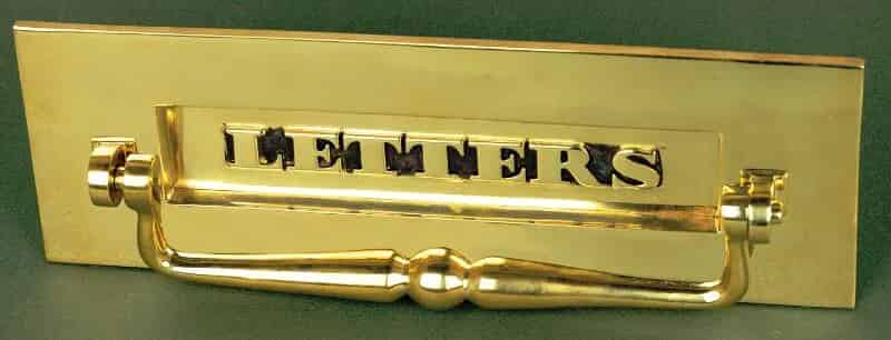 Solid Brass Classic Letter Plate With A Clapper