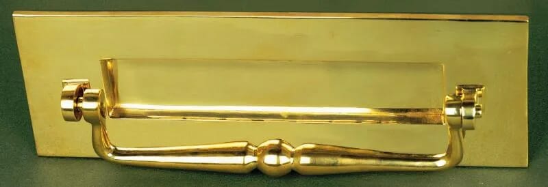 Traditional Brass Letter Plate With A Clapper - LTyab