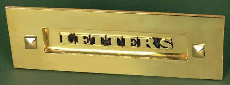 Solid Brass Classic Letter Plate Without Clapper