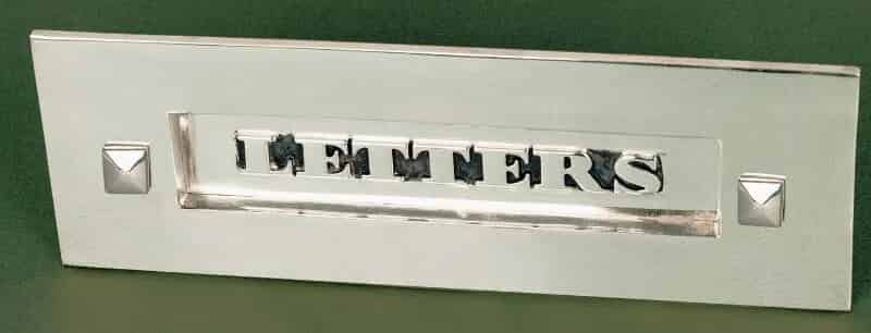 Nickel Classic Letter Plate Without Clapper