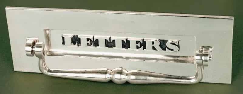 Nickel Classic Letter Plate With Clapper