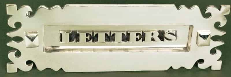 Nickel Gothic Letter Plate Without Clapper