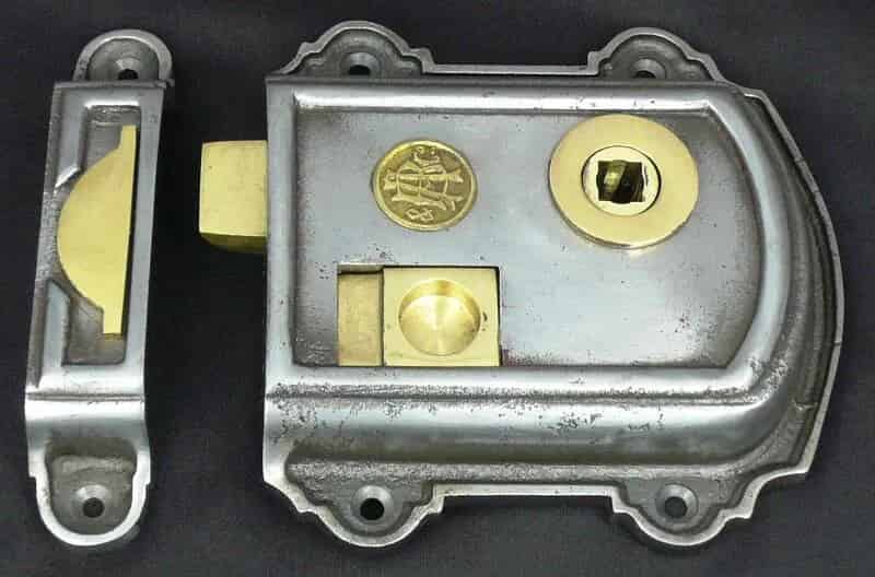 Antique Cast Iron Victorian Rim Latch