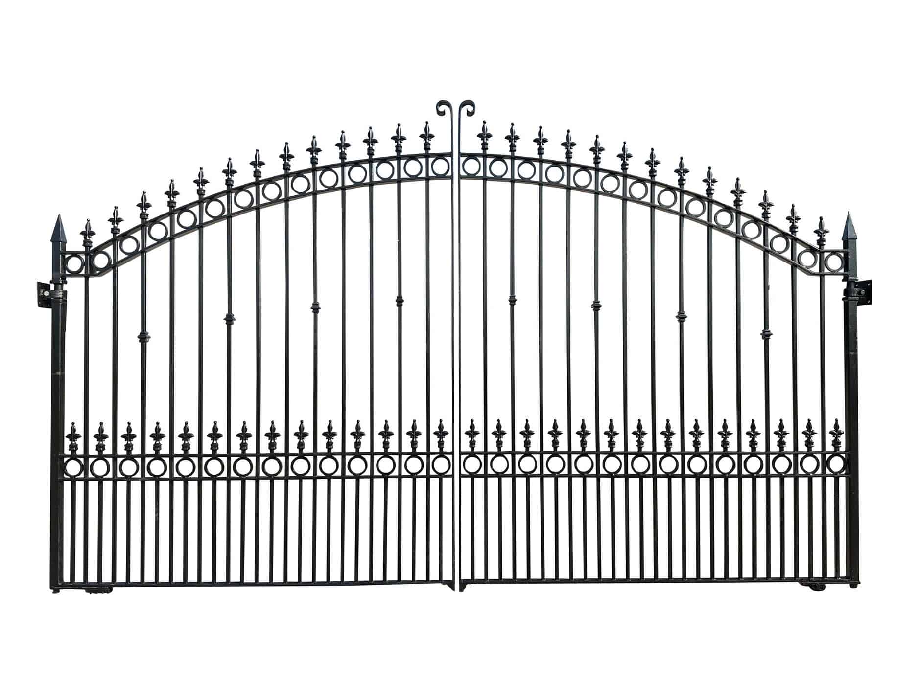 Large Decorative Reclaimed Metal Driveway Gates & Hinges