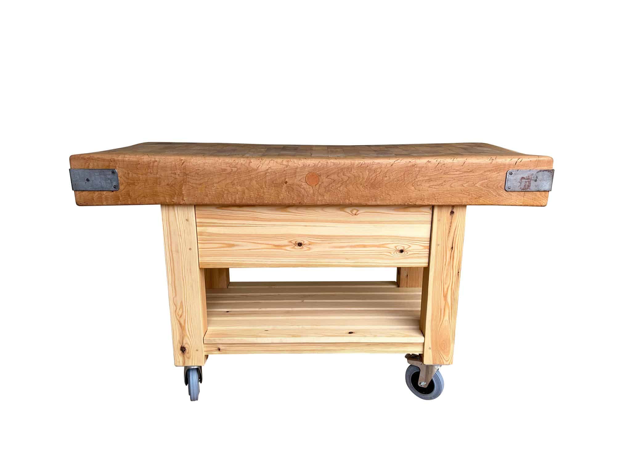 Maple Original Butchers Chopping Block on Handmade Base