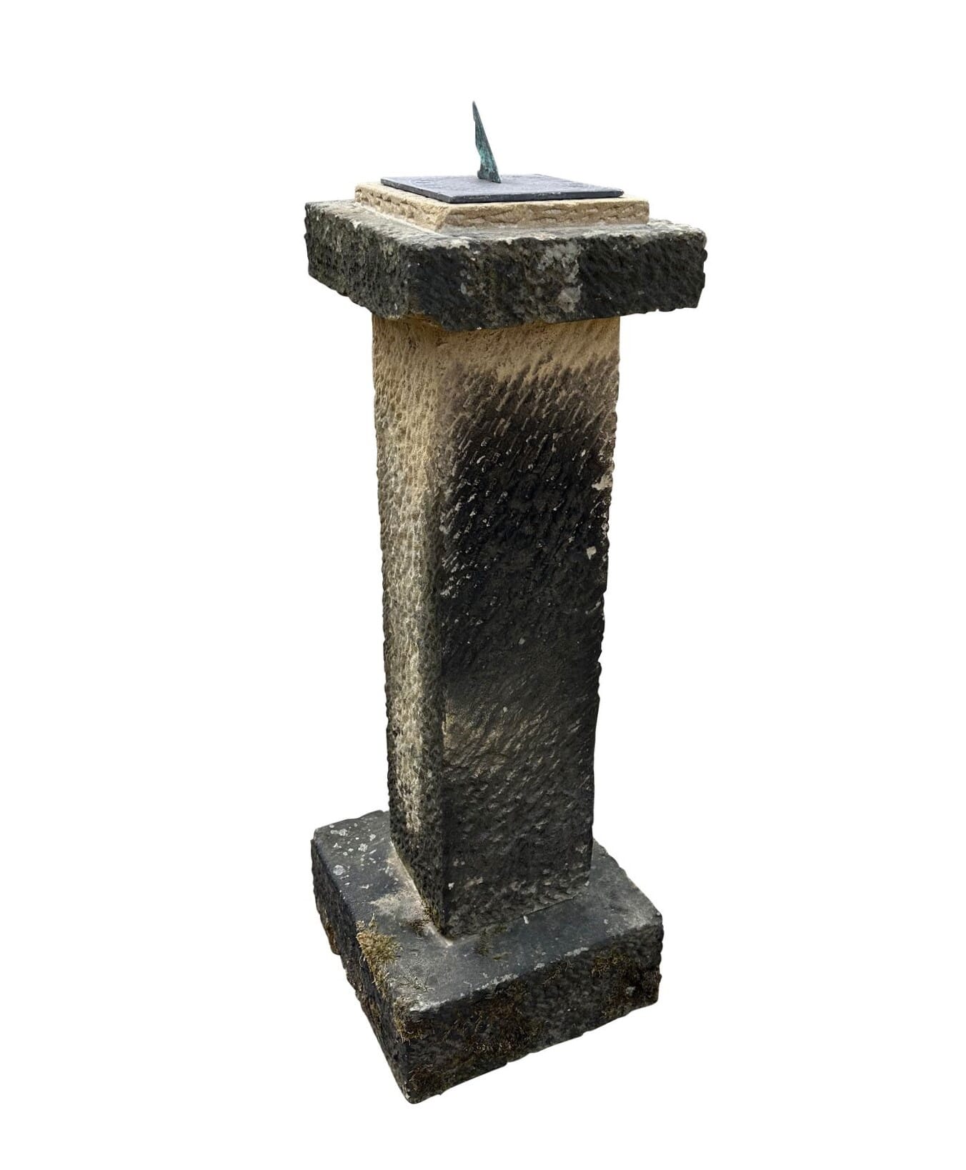 Antique Richard Melvin Garden Slate Sundial On Stone Base - 9985/10010
