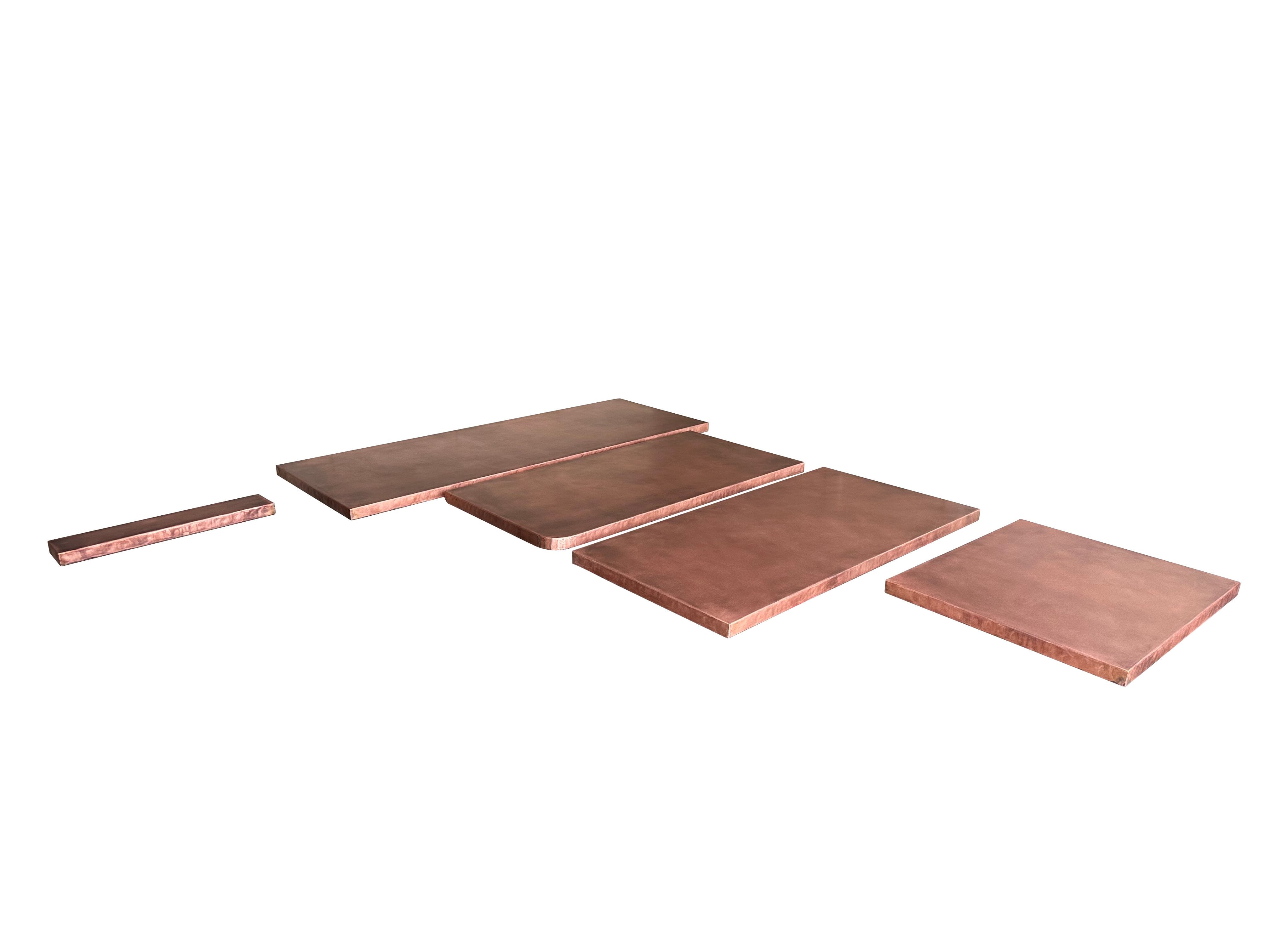 Bespoke Handmade Antique Copper Restaurant Bar Tops - D2116