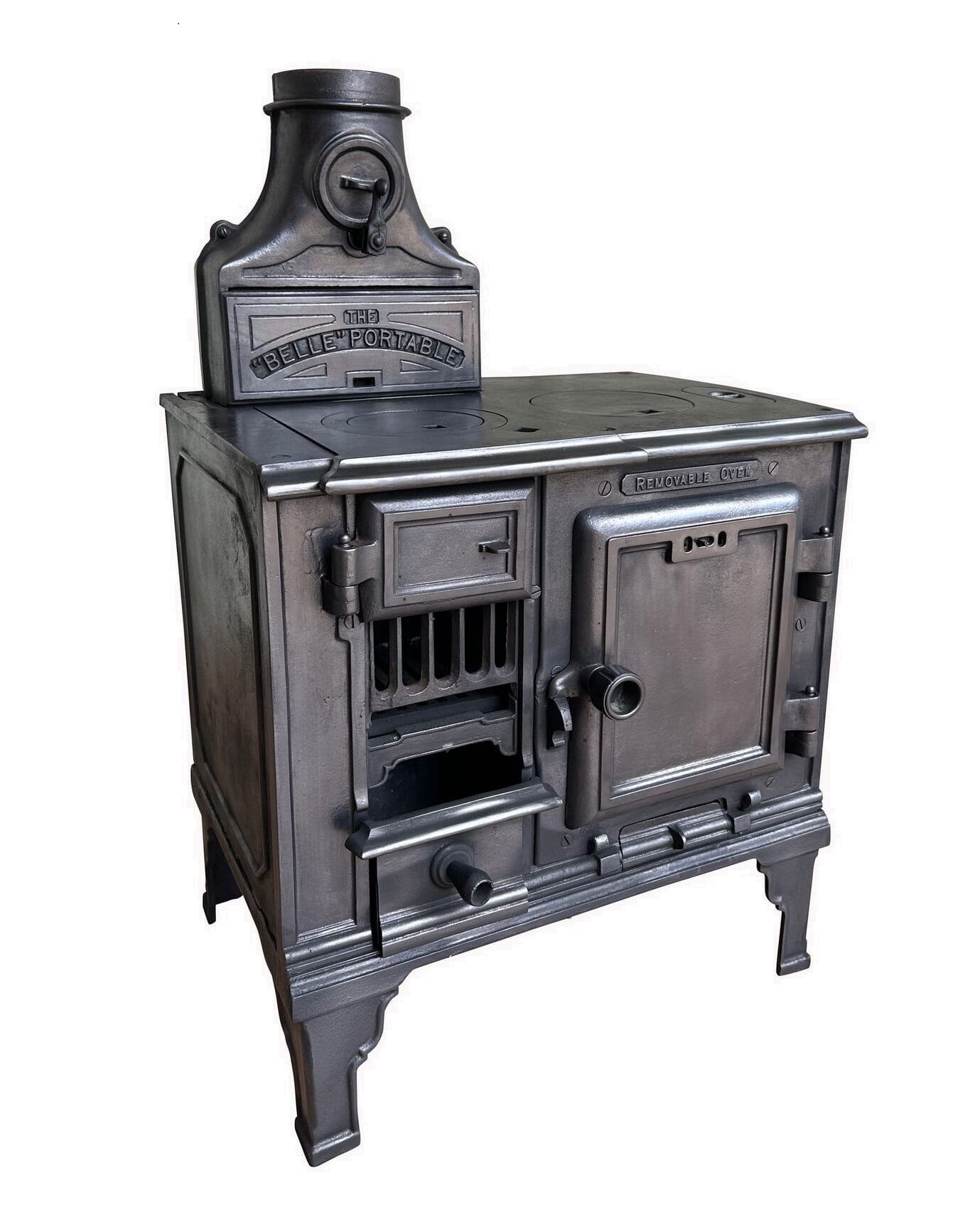 Antique Small Cast Iron Kitchen Range by Belle Portable - 10105