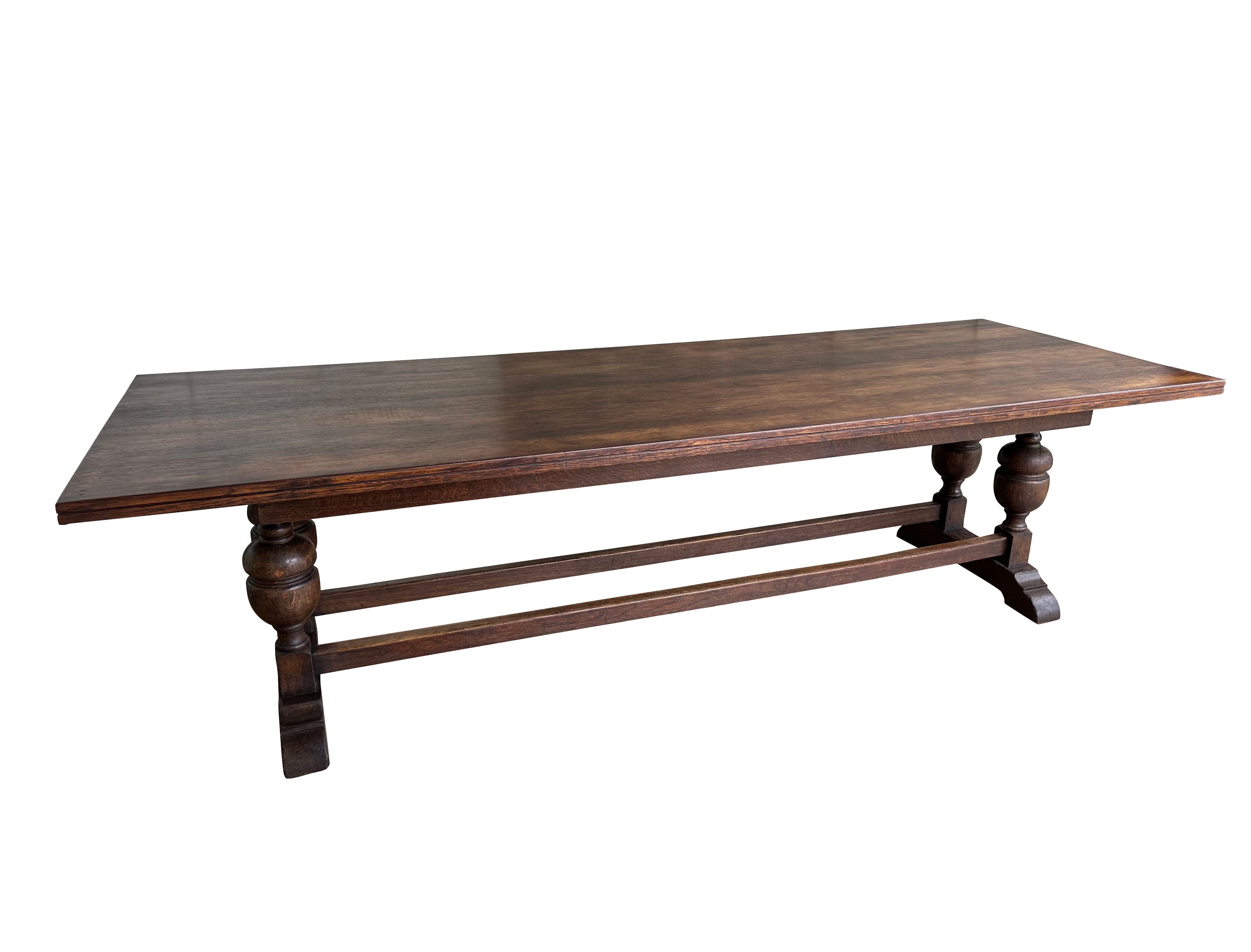 Antique Dark Oak 20th Century Kitchen / Shop Display Table - 10145B