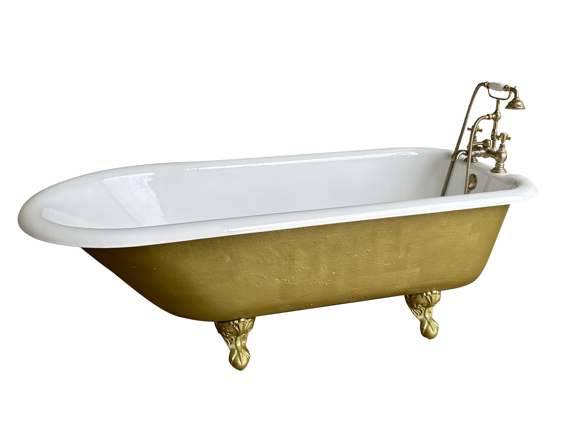Antique Reclaimed Cast Iron Roll Top Bath - 10151